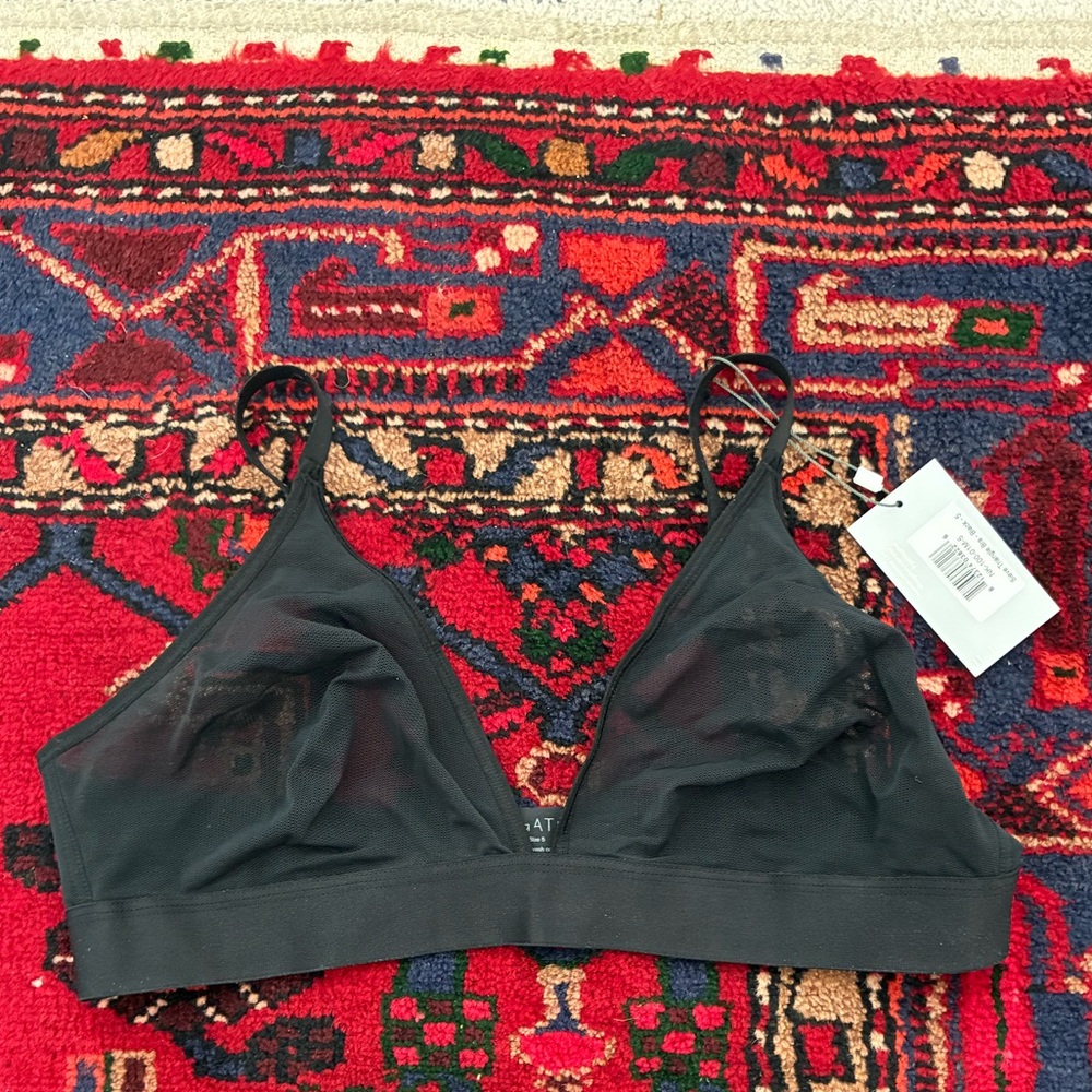Negative Sieve Triangle Bra in Black - Picture 2 of 8